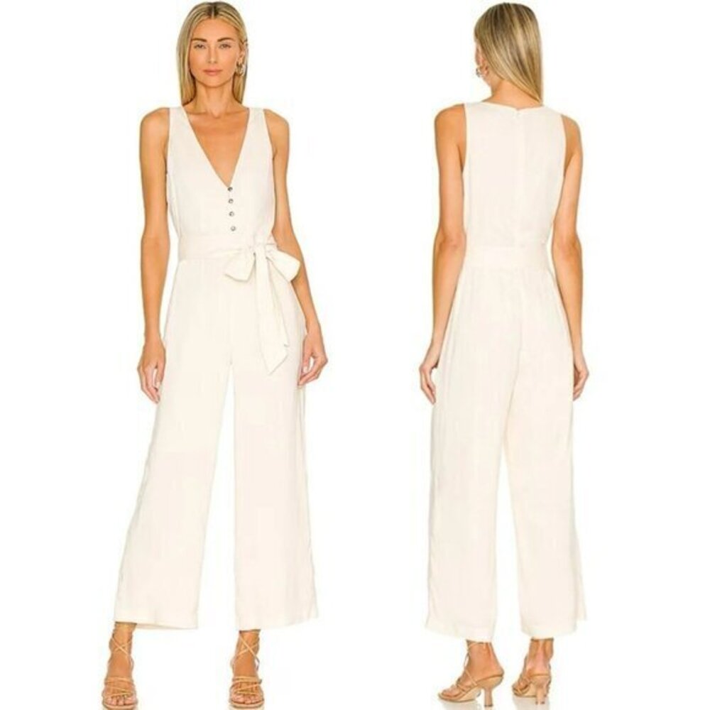 MAJORELLE Melodie Jumpsuit in White Sugar